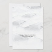 Aquarellschneedecke & Snowman Weihnachtskarte Einladung (Rückseite)