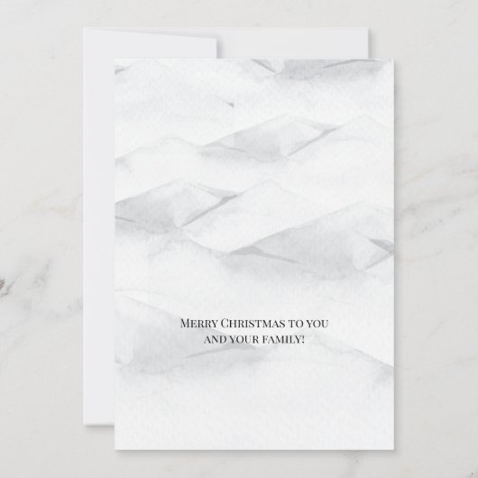 Aquarellschneedecke & Snowman Weihnachtskarte Einladung (Rückseite)