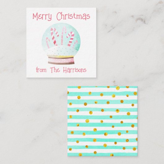 Aquarellschneedecke Weihnachtsgeschenke Mitteilungskarte (Vorne/Hinten)