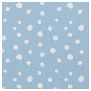 Aquarellschneeflocken Blaues Muster Stoff