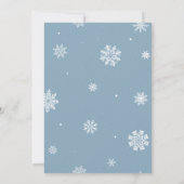 Aquarellschneeflocken | Script-Engagement Einladung (Rückseite)