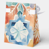 Aquarellschneeflocken Weihnachten Gefallen Geschen Geschenkschachtel (Rückseite)