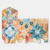 Aquarellschneeflocken Weihnachten Gefallen Geschen Geschenkschachtel (Ungefaltet)