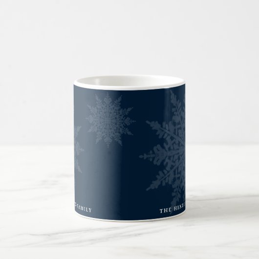 Aquarellschneeflocken | Winter Custom Kaffeetasse (Mittel)