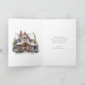 Aquarellschneeglobe Rote Meran Weihnachtskarte Feiertagskarte (Innenseite)