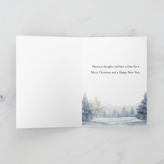 Aquarellschneemann und Frohe Weihnachtsgrüße Karte (Innenseite)