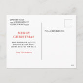 Aquarellschneemännchen und Weihnachten der Rentier (Rückseite)