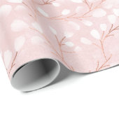 Aquarellschneeräume Rosa/Kupfer-ID726 Geschenkpapier (Rolleneckpunkt)