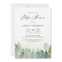 Aquarellschneewald Winterkindusche