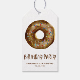 Aquarellschokolade Donut Geburtstag Vielen Dank Geschenkanhänger
