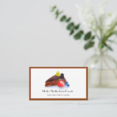 Aquarellschokolade Kuchen Bäckerei Visitenkarte (Stehend Vorderseite)