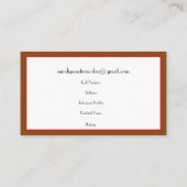 Aquarellschokolade Kuchen Bäckerei Visitenkarte (Rückseite)