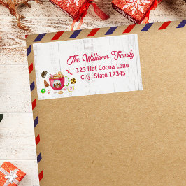 Aquarellschokolade Lebkuchen Urlaub Adressaufkleber