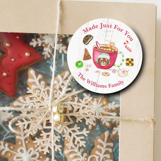 Aquarellschokolade Lebkuchen Urlaub Runder Aufkleber