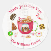 Aquarellschokolade Lebkuchen Urlaub Runder Aufkleber (Vorderseite)