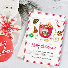 Aquarellschokolade Lebkuchengebäck Urlaub Feiertagskarte