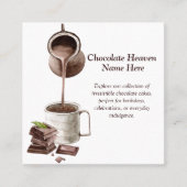 Aquarellschokolade Quadratische Visitenkarte (Vorderseite)