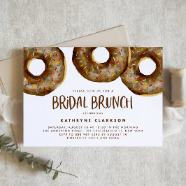 Aquarellschokolade Sprinkle Donuts Bridal Brunch Einladung