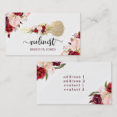 Aquarellschrift-Blume Visitenkarte (Vorne/Hinten)