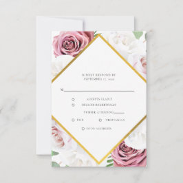 Aquarellschrift Blumenschrift Moderne Hochzeit RSVP Karte