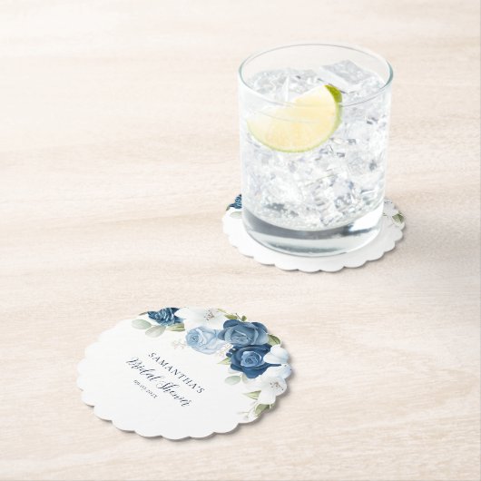 Aquarellschrift Blumenschrift Modernes Brautparty Untersetzer (Vor Ort)