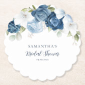 Aquarellschrift Blumenschrift Modernes Brautparty Untersetzer (Vorderseite)