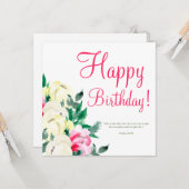 Aquarellschrift Geburtstag Karte (Vorderseite/Rückseite Beispiel)