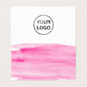 Aquarellschrift, Logo/Bild - Dankeschön-Karte Visitenkarten (Innenseite Aufgefaltet)