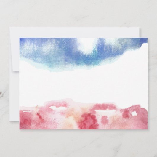 Aquarellschrift Rose Gold 16 . Geburtstag Einladung (Rückseite)