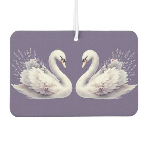 Aquarellschwan mit Lavender Florals Autolufterfrischer