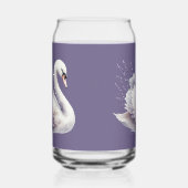 Aquarellschwan mit Lavender Florals Dosenglas (Rechts)