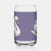 Aquarellschwan mit Lavender Florals Dosenglas (Links)
