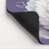 Aquarellschwan mit Lavender Florals Mousepad (Ecke)