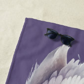 Aquarellschwan mit Lavender Florals Strandtuch (Beispiel)