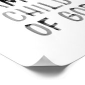 Aquarellschwarz Ich bin ein Kind Gottes drucken Poster (Ecke)