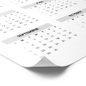 Aquarellschwein mit einem Tuxedo-2025-Wandkalender Poster (Ecke)