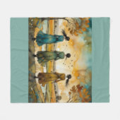 Aquarellschwestern Fleecedecke (Vorderseite (Horizontal))