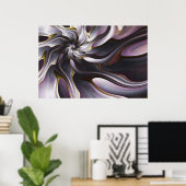 Aquarellseide Poster (Heimbüro)