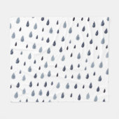 Aquarellseile, Indigo-nahtloses Muster. Fleecedecke (Vorderseite (Horizontal))