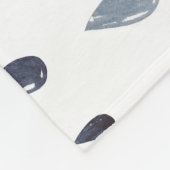 Aquarellseile, Indigo-nahtloses Muster. Fleecedecke (Ecke)