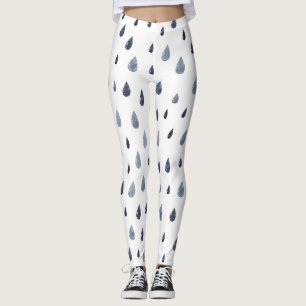 Aquarellseile, Indigo-nahtloses Muster. Leggings