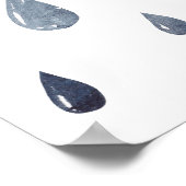 Aquarellseile, Indigo-nahtloses Muster. Poster (Ecke)
