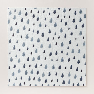 Aquarellseile, Indigo-nahtloses Muster. Puzzle