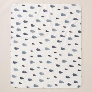 Aquarellseile, Indigo-nahtloses Muster. Sherpadecke