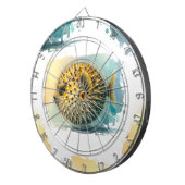 Aquarellserie: Blowfish Dartscheibe (Vorderseite rechts)