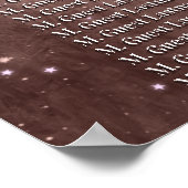 Aquarellsikkulente pfirsichbraune Hochzeitssitze Poster (Ecke)