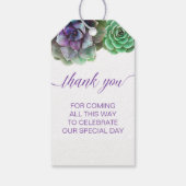 Aquarellsikkulturen lassend Liebe wachsen für Tag Geschenkanhänger (Rückseite)