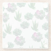 Aquarellsikkulturen Nahtloses Muster Glasuntersetzer (Rückseite)