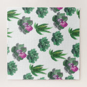 Aquarellsikkulturen Nahtloses Muster Puzzle (Horizontal)
