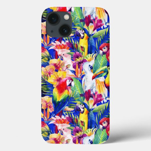 Aquarellsittiche Case-Mate iPhone Hülle (Rückseite)